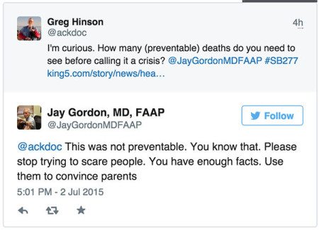 Dr. Jay Gordon Tweet