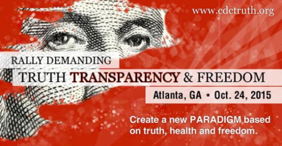 Flyer for "CDC Truth" Rally. Apparently a bunch of antivaccine activists showed up in Atlanta on Saturday to annoy CDC employees and try to use the manufactured "scandal" of the so-called "CDC whistleblower" to attack vaccines. Same as it ever was.