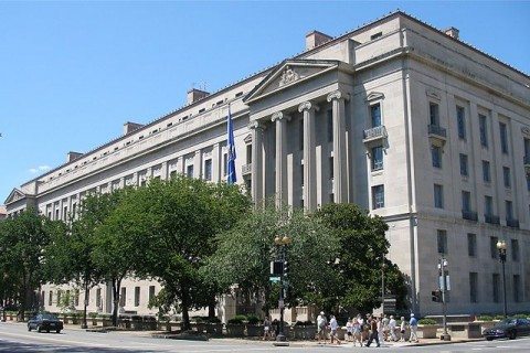 The Robert F. Kennedy building in Washington, DC, headquarters of the United States Department of Justice