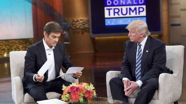 When Dr. Oz met Donald Trump: Somehow this photo just seemed appropriate for this post.