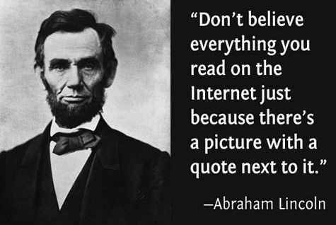 What Abraham Lincoln would have said if the Internet had existed in 1863.