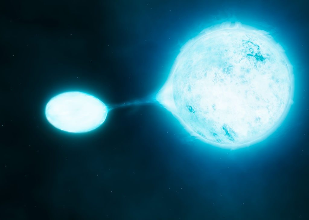 Artist’s impression of a CAM star and its victim.