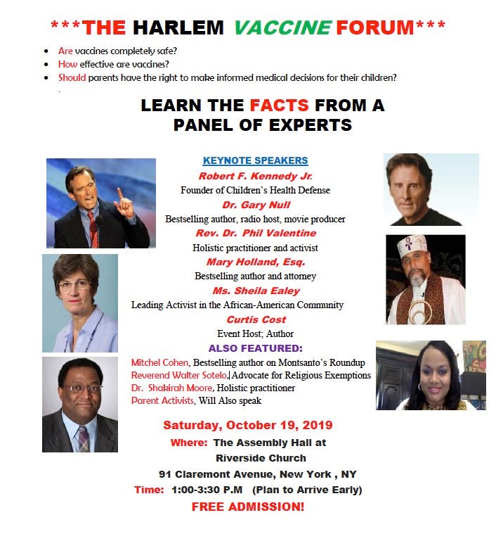 Harlem Vaccine Forum Flyer