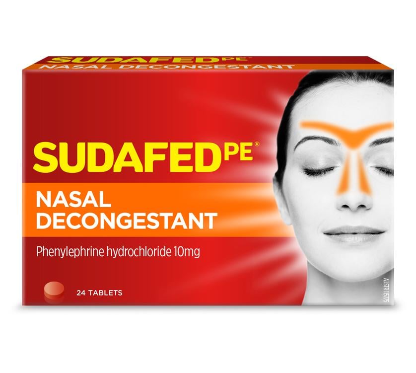 A bottle of Sudafed PE