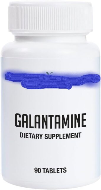Bottle of Galantamine dietary supplement