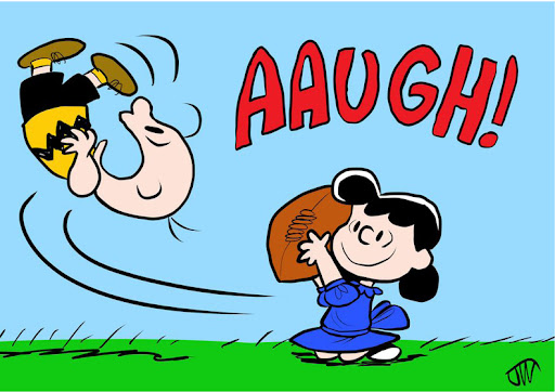 Charlie Brown and Lucy and the football