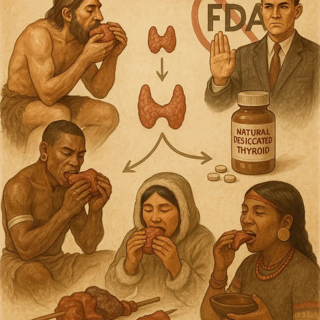 Dessicated thyroid as food