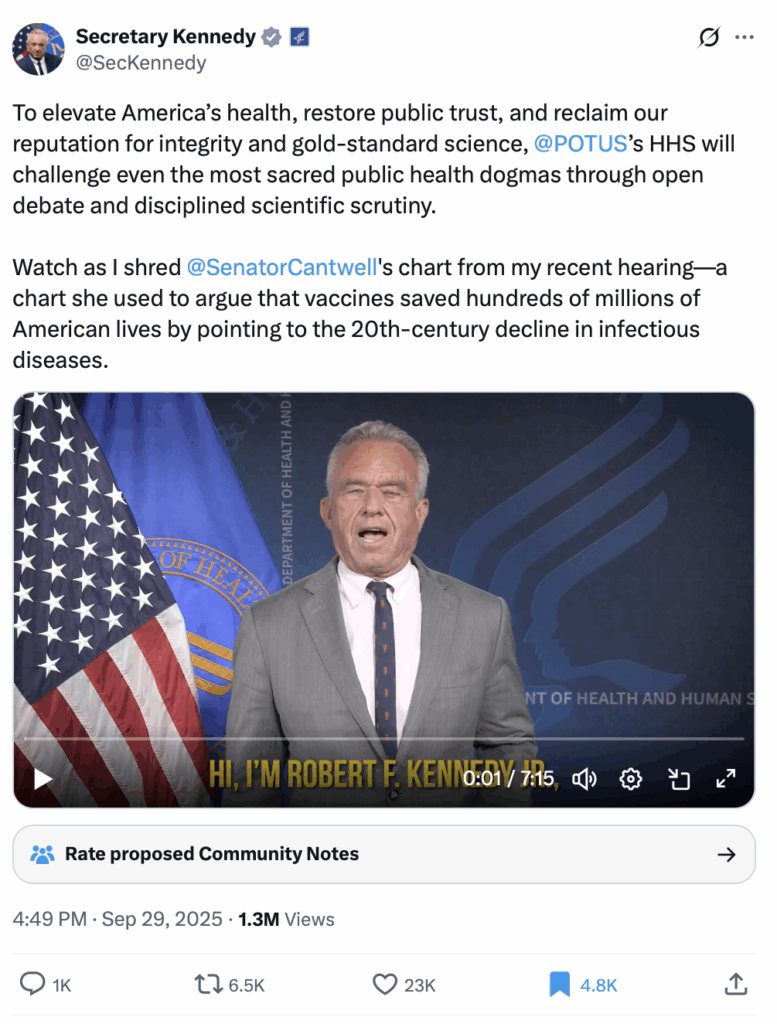 RFK Jr. lies about vaccines