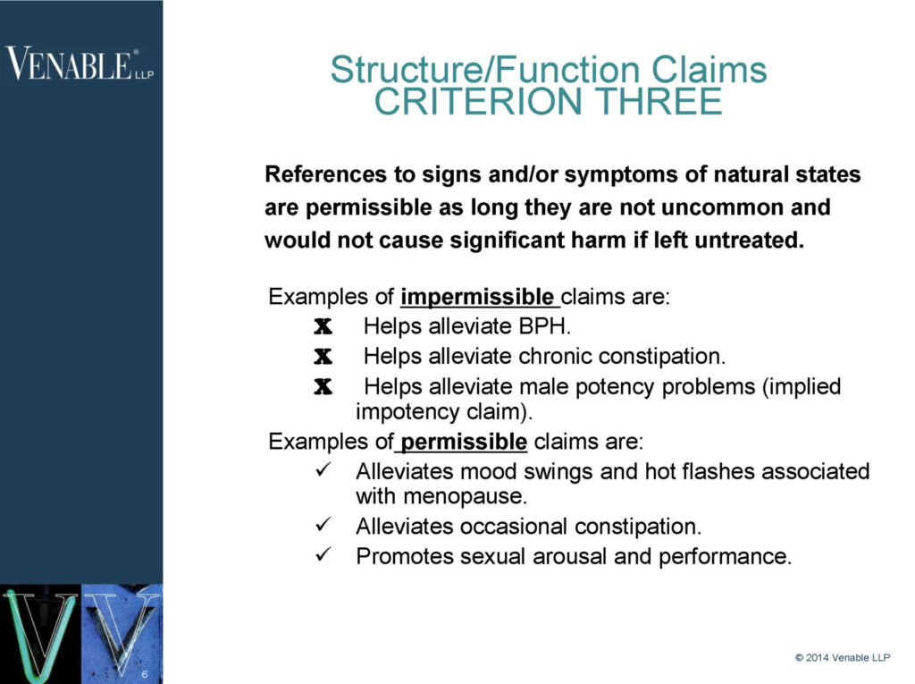Examples of permissible and impermissible structure-function claims