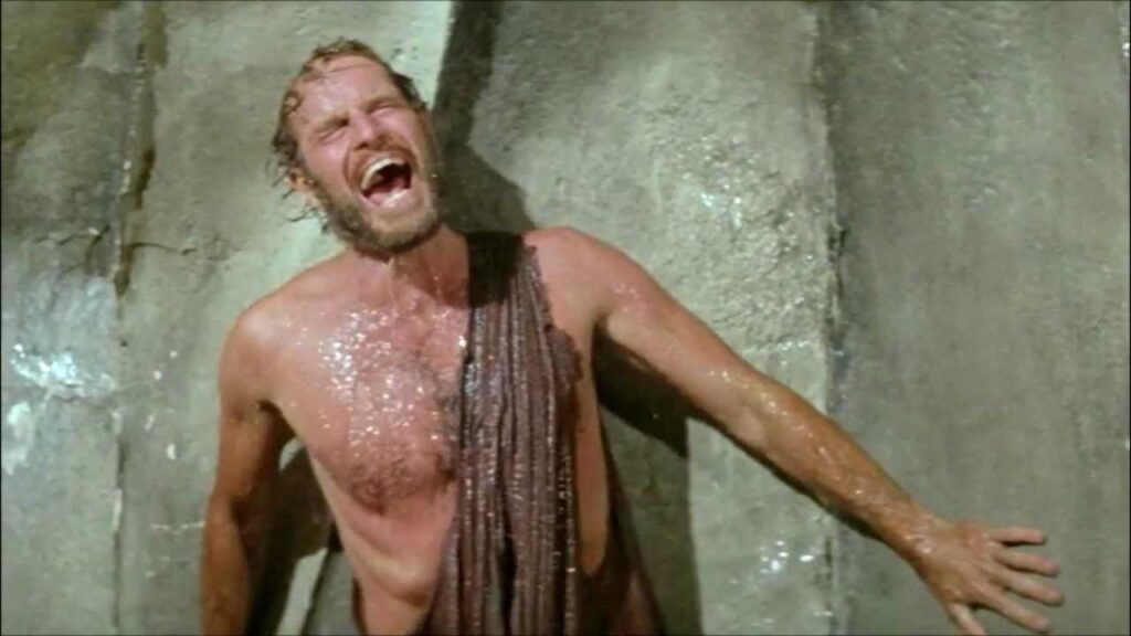 Charlton Heston as George Taylor in The Planet of the Apes.
