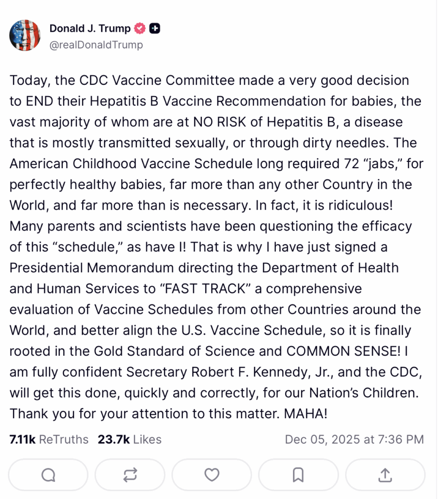 Trump is antivax