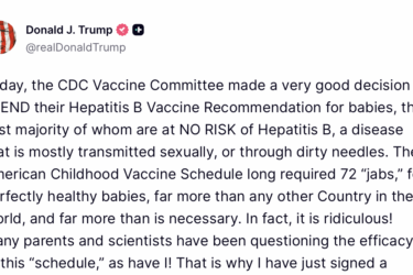 Trump is antivax.