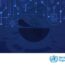 A blue graphic features a mortar and pestle with grapes inside, surrounded by digital and scientific icons. The World Health Organization logo appears at the bottom right.