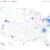 Map of the U.S. showing blue and red circles indicating imported and local measles cases, respectively, by location. Circle sizes vary, with larger clusters in the Northeast, Midwest, and Pacific Coast.