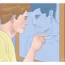 An illustrated man touches a mirror, looking at his reflection, which points back at him. Both appear serious and focused.
