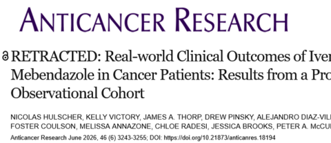 Retracted: Study of ivermectin and mebendazole for cancer removed by publisher