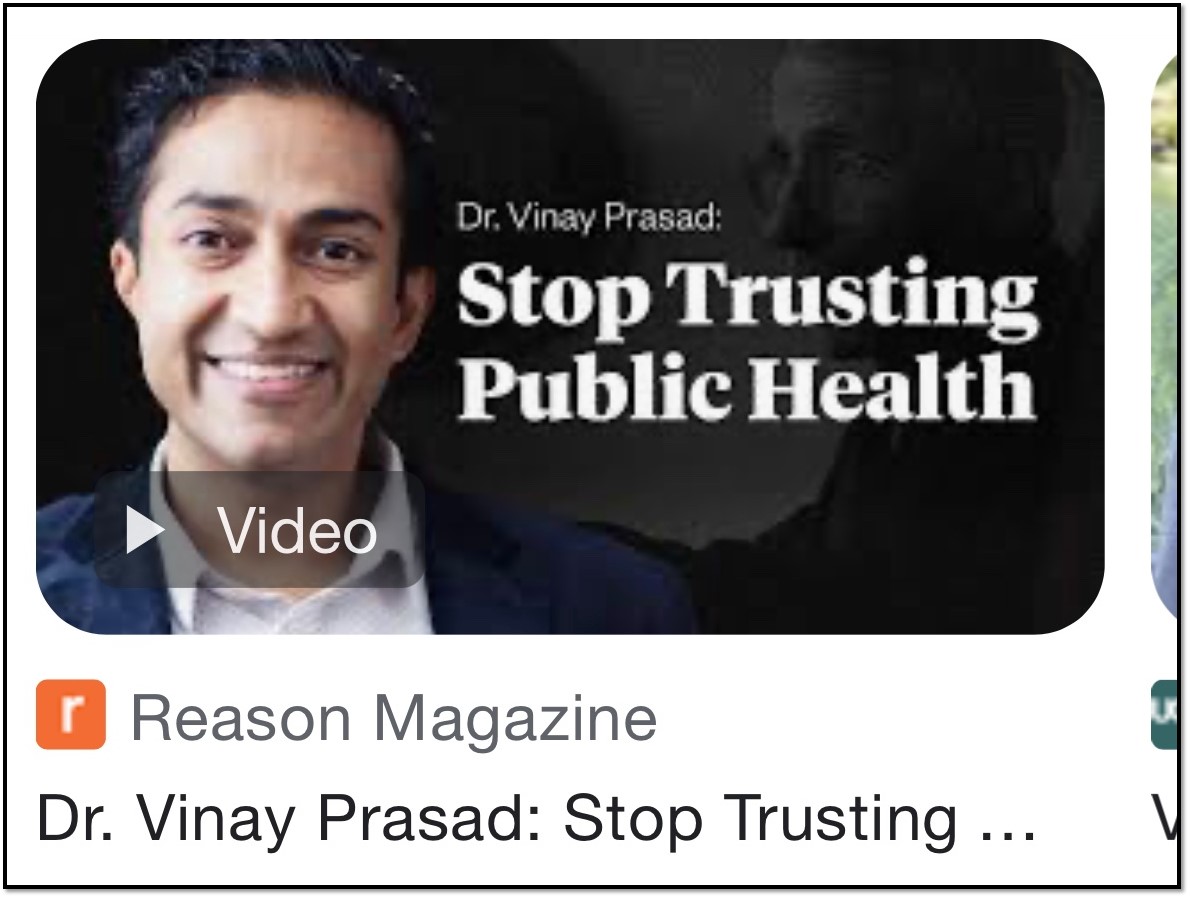 I Agree with Dr. Vinay Prasad It’s Entirely Predictable That More